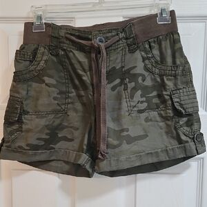 OP Green Camouflage Women's Cargo Shorts